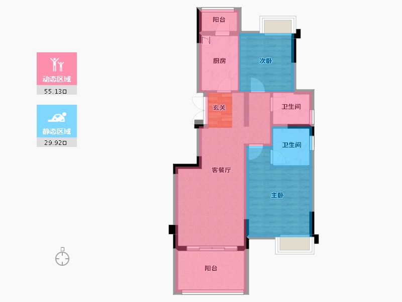 四川省-成都市-铁投牧山溪岸-75.69-户型库-动静分区