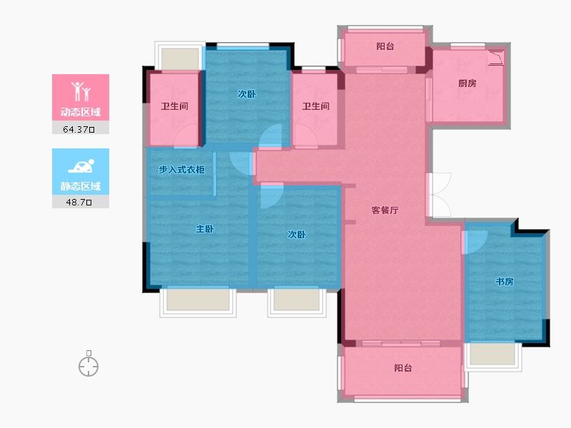 四川省-成都市-电建地产洺悦玺-99.92-户型库-动静分区