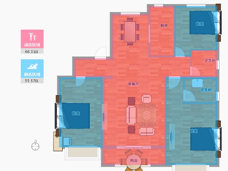 河北省-邯郸市-荣科-111.00-户型库-动静分区