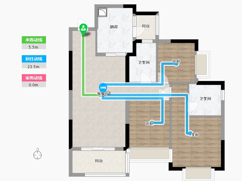 贵州省-贵阳市-贵阳恒大悦府-91.80-户型库-动静线