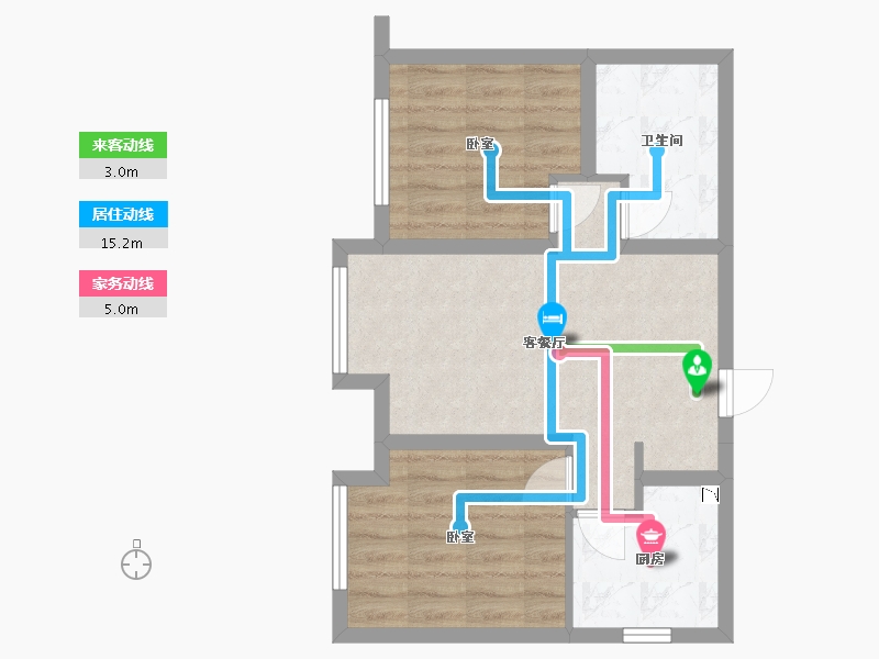 河北省-张家口市-融创·崇礼公馆-51.11-户型库-动静线