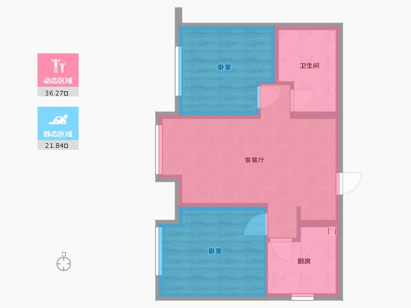 河北省-张家口市-融创·崇礼公馆-51.11-户型库-动静分区