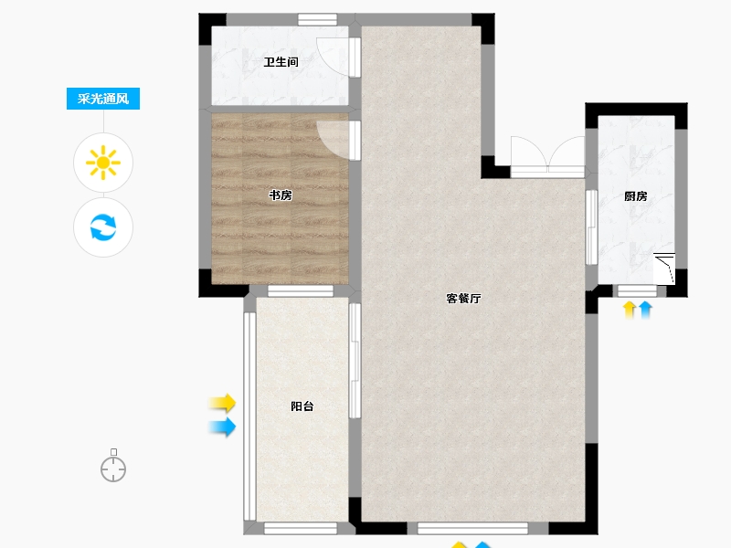 四川省-成都市-花屿岛澜庭-67.90-户型库-采光通风