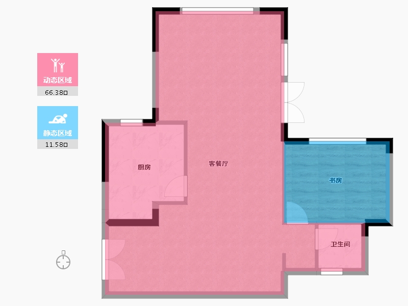 四川省-成都市-花屿岛澜庭-71.91-户型库-动静分区