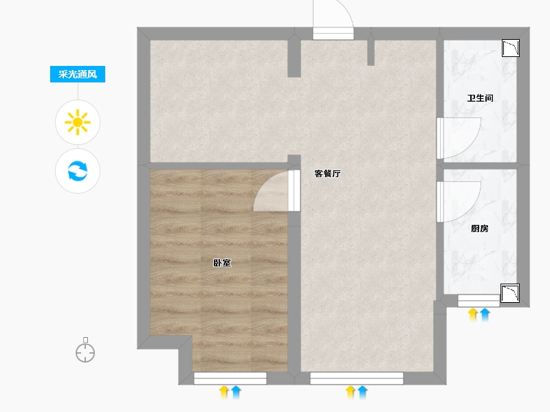 河北省-张家口市-融创·崇礼公馆-40.40-户型库-采光通风