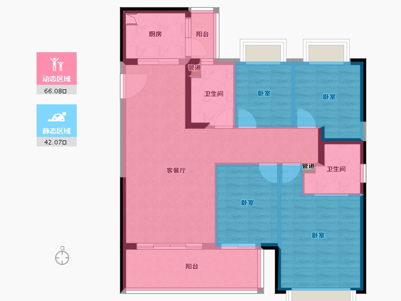 云南省-昆明市-海伦堡晋云府-97.36-户型库-动静分区