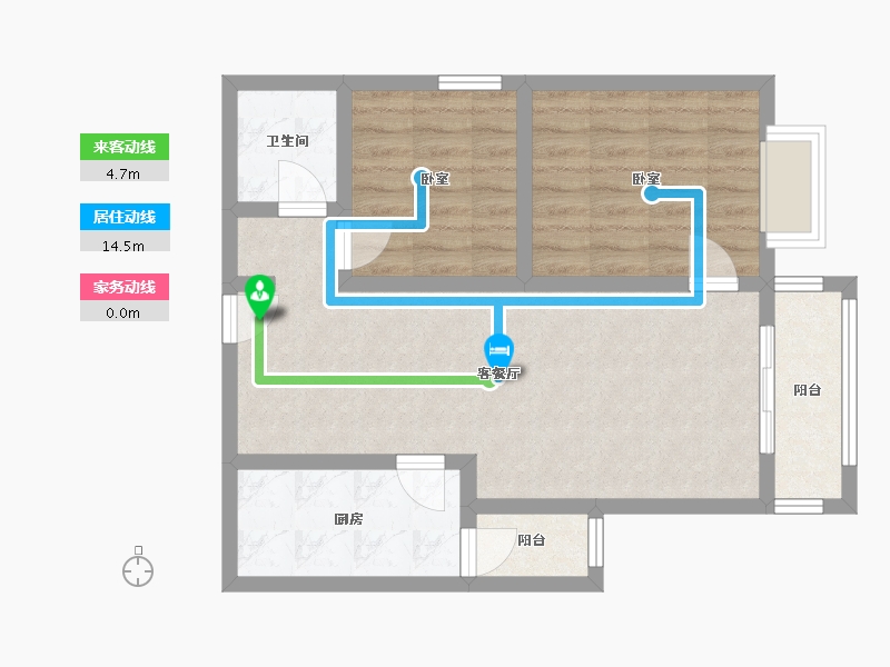 云南省-昆明市-旅泰荷樾-63.88-户型库-动静线