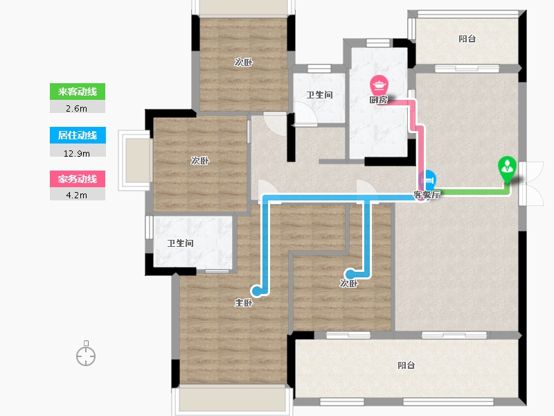 贵州省-贵阳市-广大城-113.60-户型库-动静线