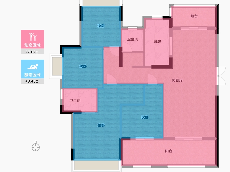 贵州省-贵阳市-广大城-113.60-户型库-动静分区