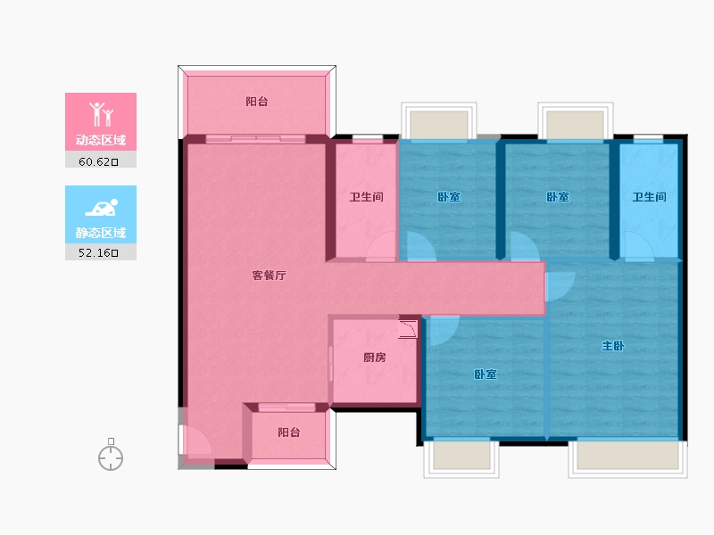 四川省-成都市-华润置地理想之城-101.20-户型库-动静分区