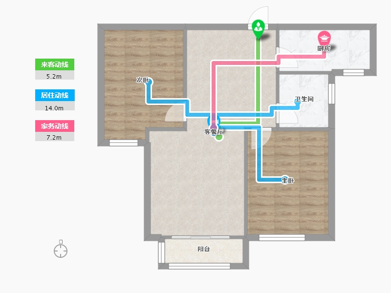 河北省-石家庄市-天洲视界城-65.48-户型库-动静线