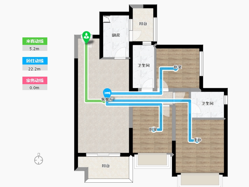 四川省-成都市-华润置地理想之城-83.66-户型库-动静线