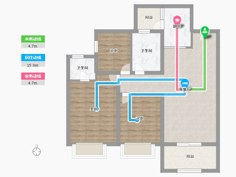 贵州省-遵义市-融创九棠府-78.48-户型库-动静线