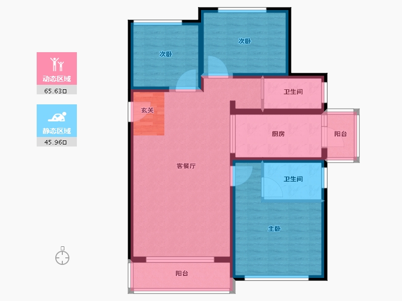 云南省-昆明市-佳兆业壹号公馆-99.99-户型库-动静分区