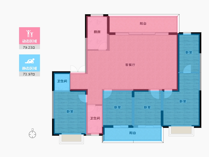 云南省-昆明市-宝能滇池九玺-138.93-户型库-动静分区