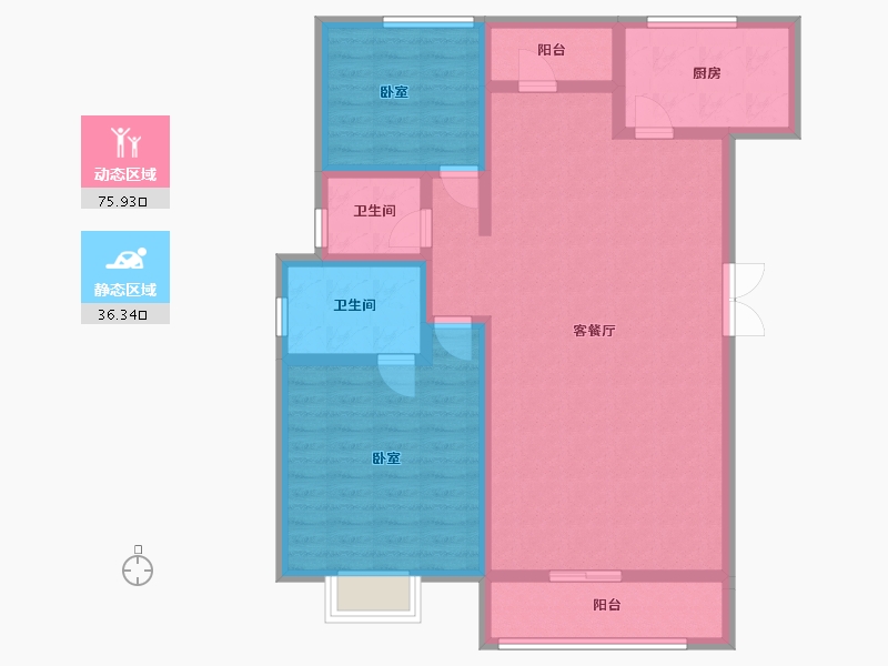 云南省-昆明市-旅泰荷樾-100.44-户型库-动静分区