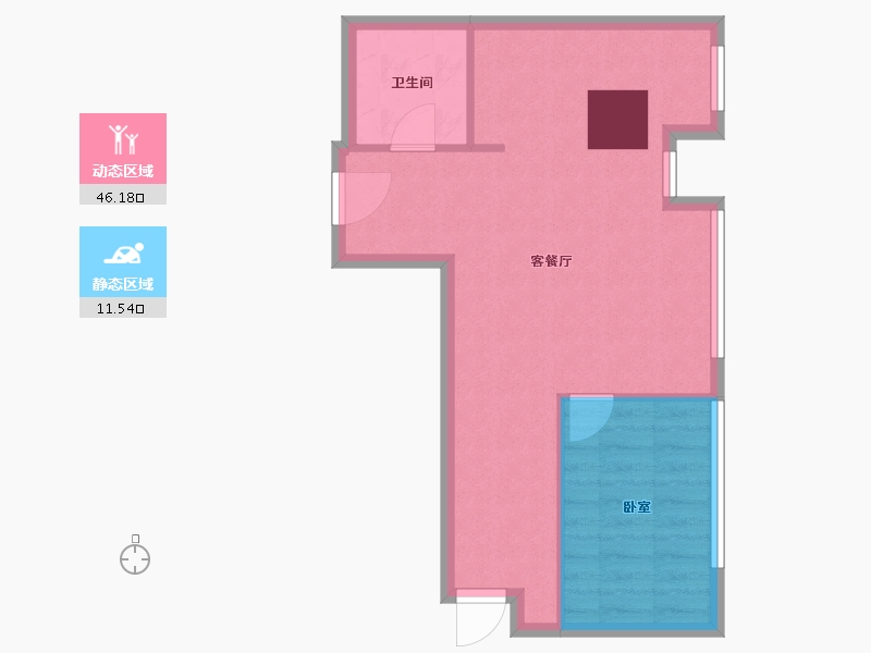 河北省-保定市-浪潮一览云山-51.56-户型库-动静分区