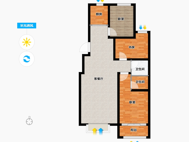 河北省-保定市-仁和鑫丰-95.30-户型库-采光通风