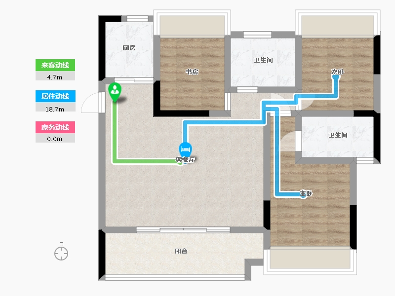 贵州省-贵阳市-中铁我山-79.80-户型库-动静线