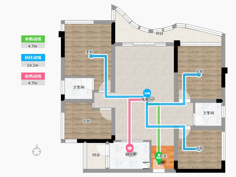 四川省-成都市-天府云城C区-90.30-户型库-动静线