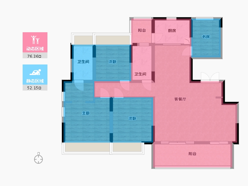 贵州省-贵阳市-天一观山阅-114.55-户型库-动静分区