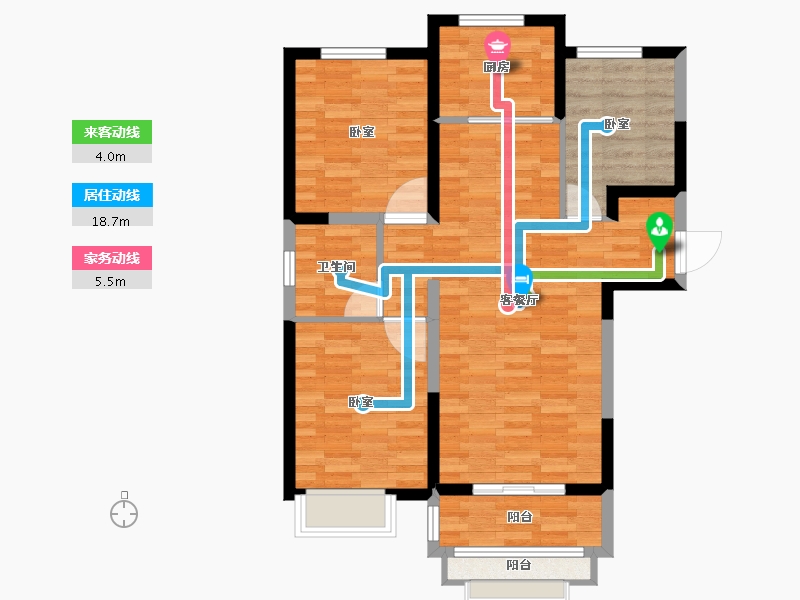 河北省-保定市-宏伟山水城四期御湖温莎-79.32-户型库-动静线