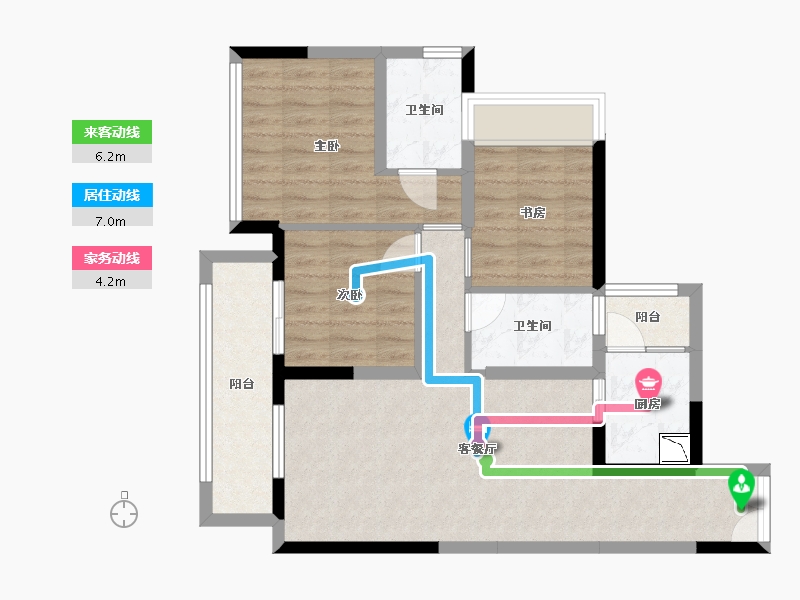 贵州省-贵阳市-云城中心-76.04-户型库-动静线