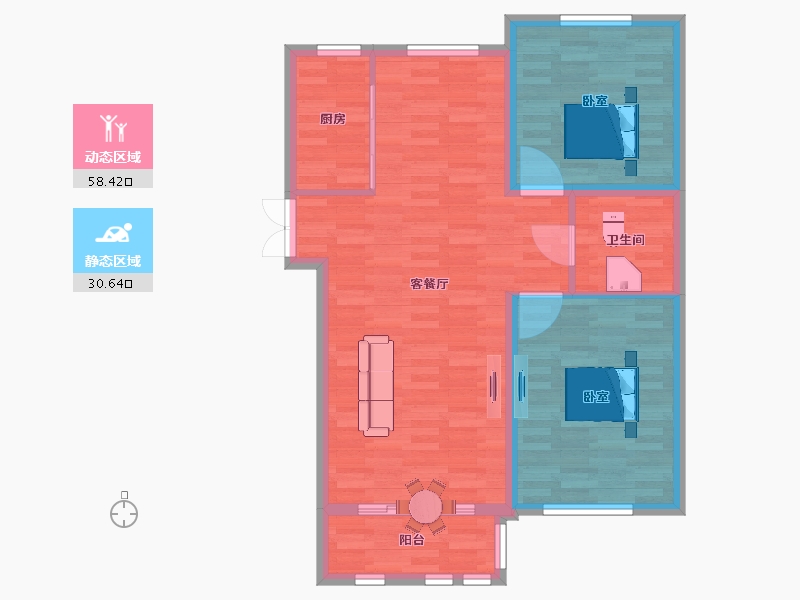 河北省-承德市-海城阳光家园-81.00-户型库-动静分区