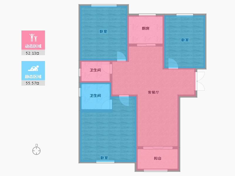 河北省-邢台市-永康城-98.00-户型库-动静分区