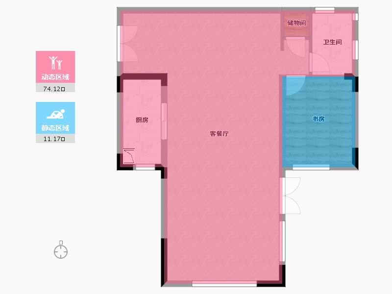 四川省-成都市-花屿岛澜庭-78.27-户型库-动静分区