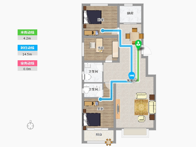 河北省-保定市-仁和鑫丰-97.95-户型库-动静线