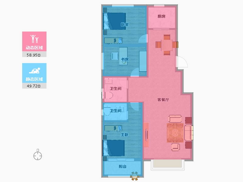 河北省-保定市-仁和鑫丰-97.95-户型库-动静分区