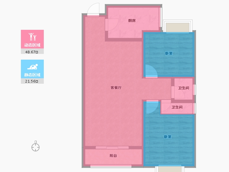 河北省-邢台市-邢襄1903-63.18-户型库-动静分区