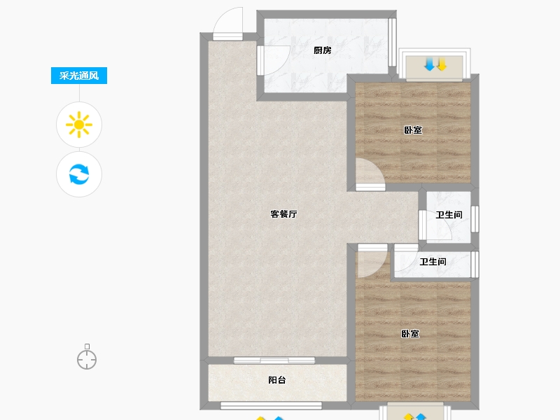 河北省-邢台市-邢襄1903-63.18-户型库-采光通风