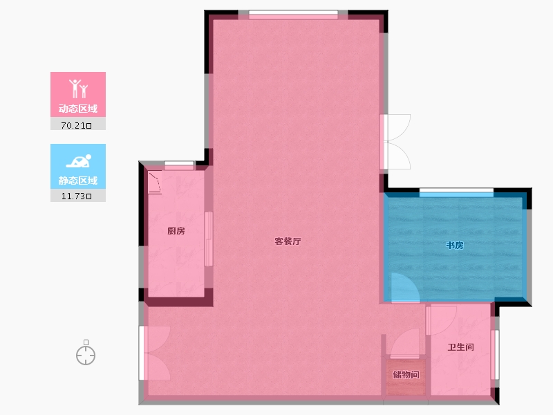 四川省-成都市-花屿岛澜庭-75.14-户型库-动静分区