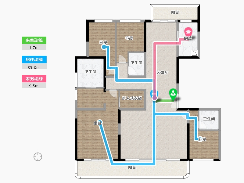 四川省-成都市-德商新希望国宾锦麟天玺-189.92-户型库-动静线