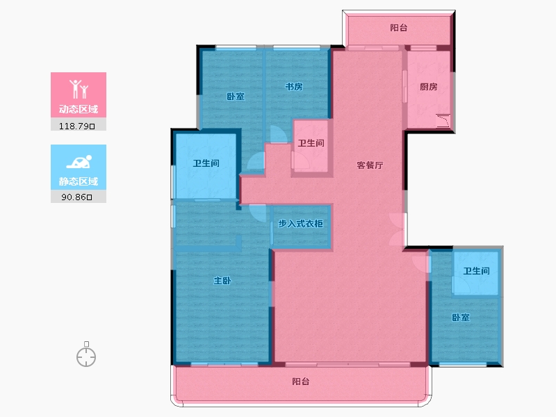 四川省-成都市-德商新希望国宾锦麟天玺-189.92-户型库-动静分区