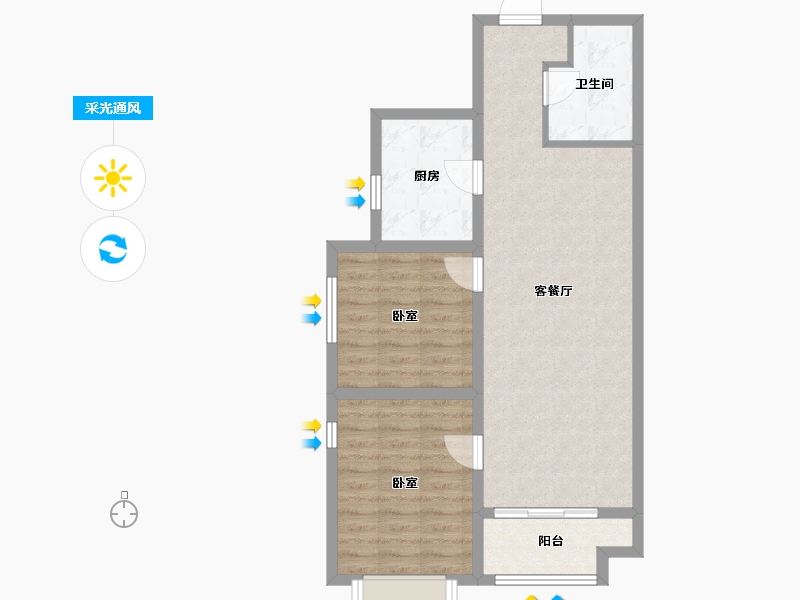 河北省-邯郸市-龙御湾-71.24-户型库-采光通风