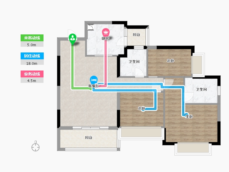 贵州省-贵阳市-贵阳恒大悦府-93.60-户型库-动静线