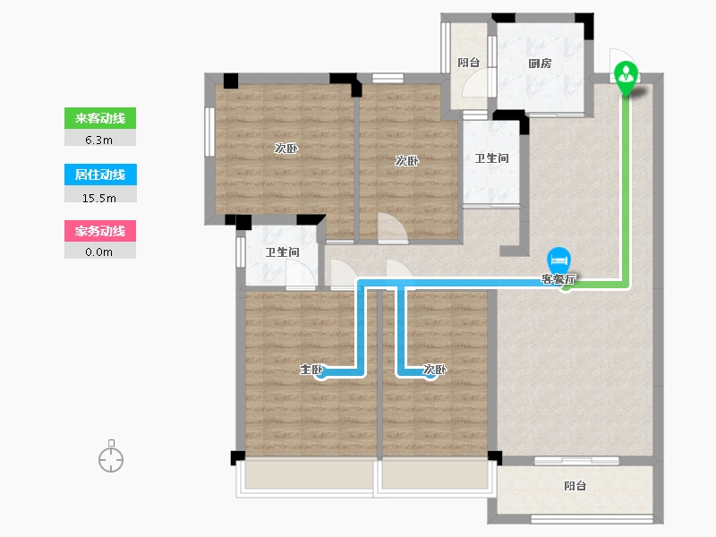 贵州省-贵阳市-碧桂园大学印象-109.57-户型库-动静线