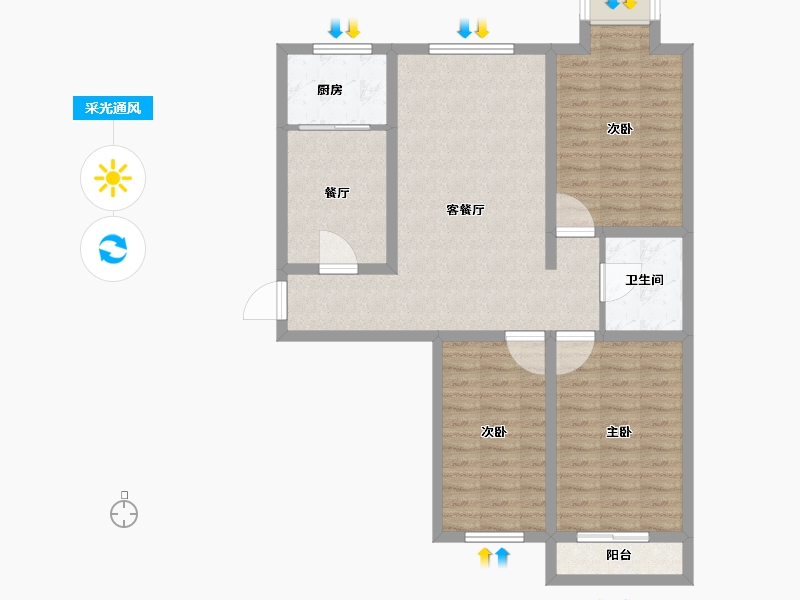 河北省-承德市-承德现代城-91.96-户型库-采光通风