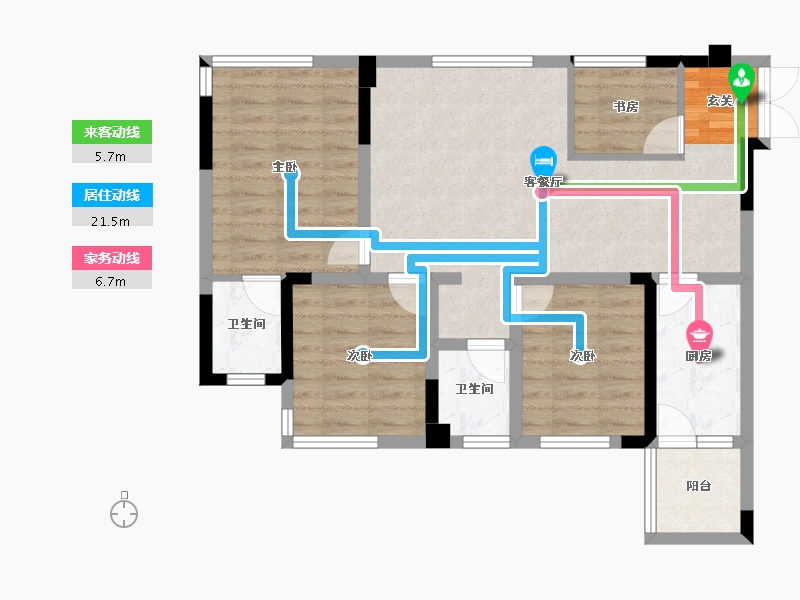 四川省-成都市-天府云城C区-80.21-户型库-动静线