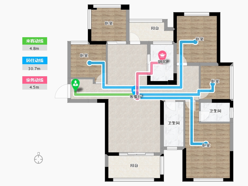 湖南省-衡阳市-长旭•江山壹号-112.48-户型库-动静线