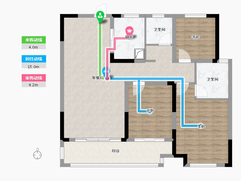 河南省-商丘市-上海公馆樾府-103.00-户型库-动静线