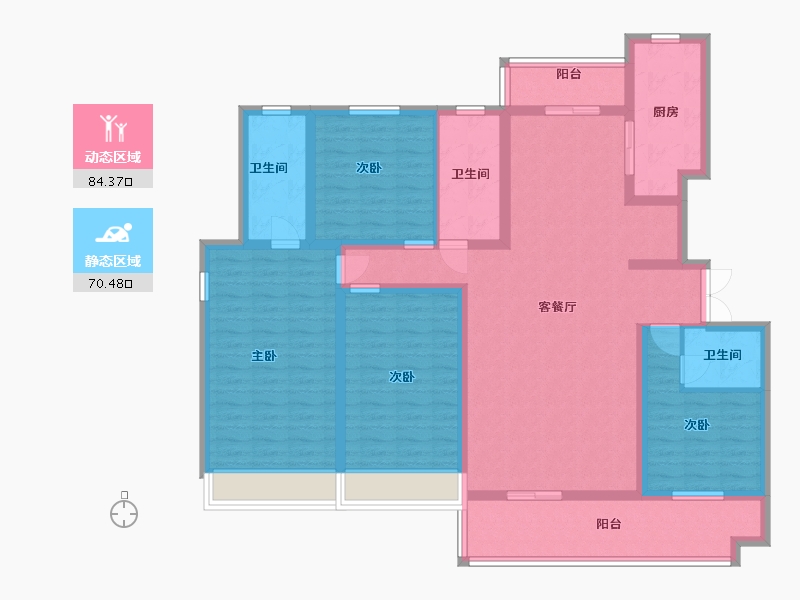 河南省-周口市-众恒华府-137.69-户型库-动静分区