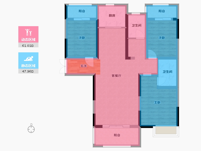 河南省-周口市-君达东方-96.32-户型库-动静分区