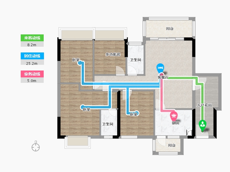 广东省-梅州市-鸿贵园二区-102.00-户型库-动静线