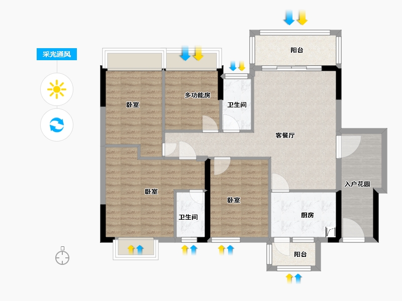 广东省-梅州市-鸿贵园二区-102.00-户型库-采光通风