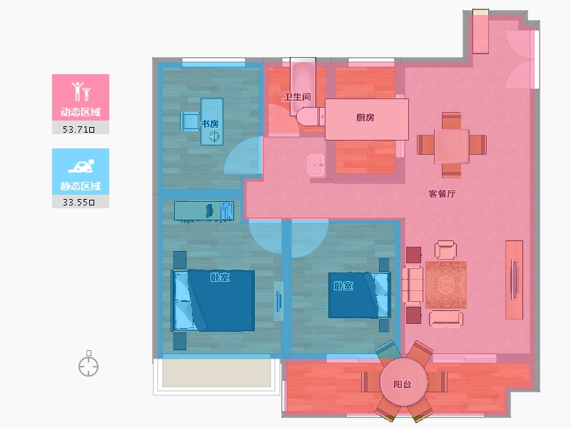 江苏省-宿迁市-博大学府国际-78.00-户型库-动静分区