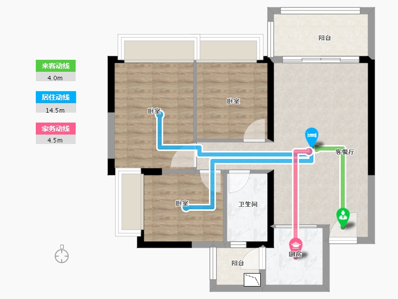 广东省-广州市-敏捷绿湖首府-70.99-户型库-动静线